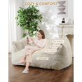 thumbnail image 7 of Oversized Bean Bag Chair Sofa with Foam Filled, Giant Two-Seater Bean Bag Sofa for Adults Teens, Floor Loveseat Faux Fur Beanbag Couch for Reading Gaming in Living Room, 7 of 7
