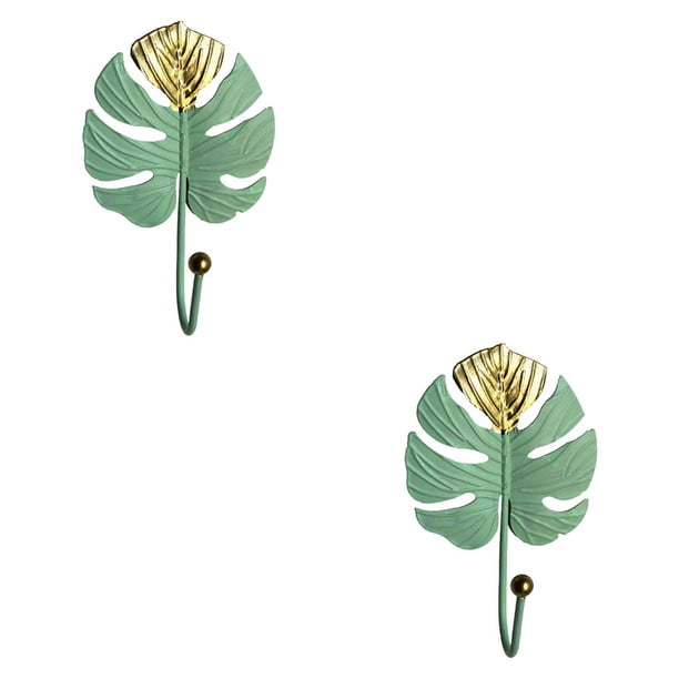 Wosthever Ganchos metálicos con forma de hoja de hierro para colgar en la pared Type2 NO2