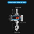 thumbnail image 3 of Remote-Controlled Industrial Crane Scale with 5-Digit LED Display, 1500kg/3300lb Capacity, High Precision 500g Accuracy, Aluminum Alloy & Steel Construction, Silver, kg/lb/N Unit Switch, 20m/65ft, 3 of 7