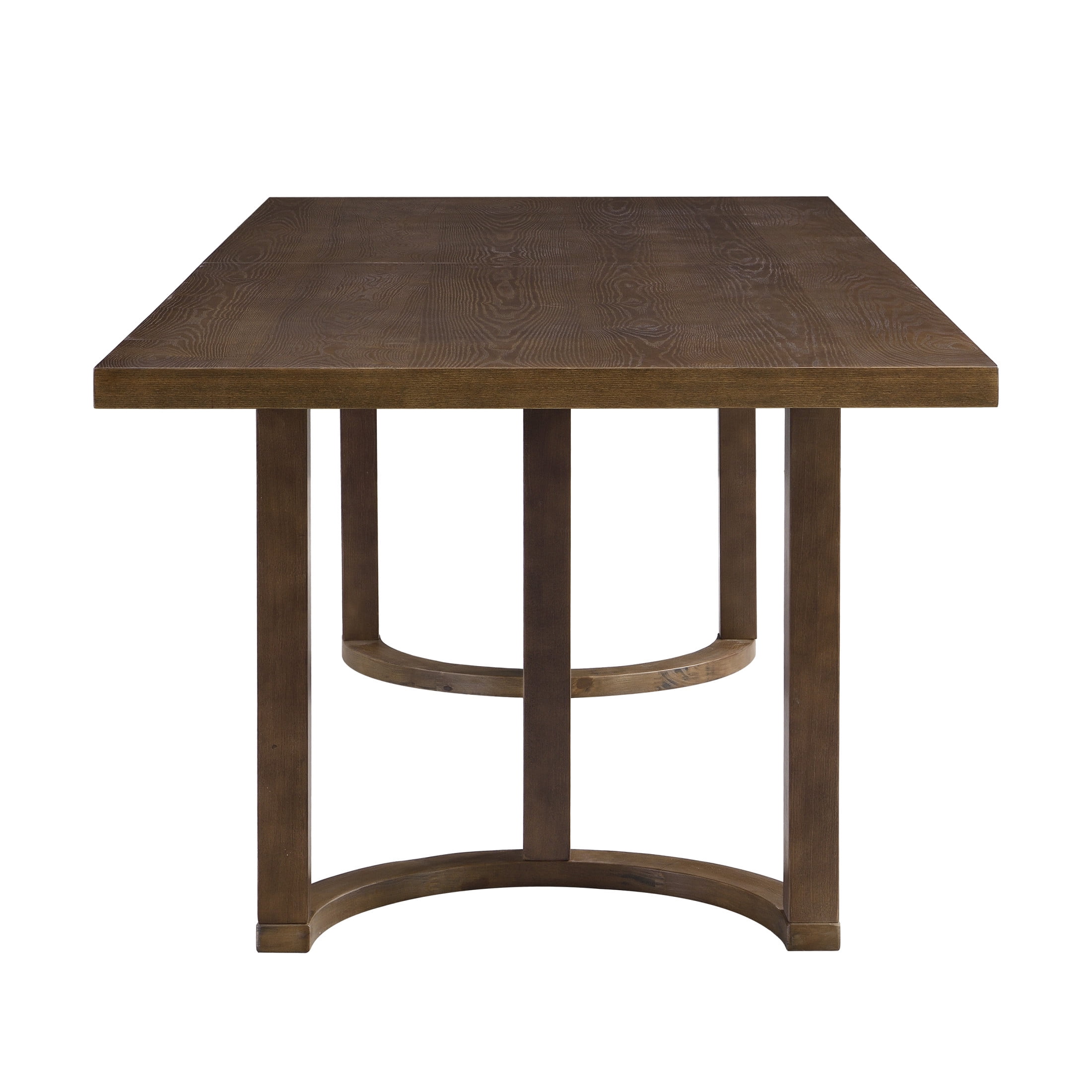 Christopher Knight Home Modern 95” Rectangular Dining Table, U-Shaped Trestle Base, Solid Wood Frame, Seats 8, Walnut