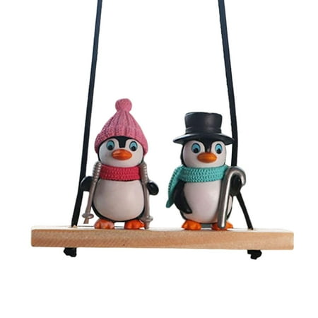 

Creative Car Pendant | Cute Car Rearview Mirror Penguin Pendant Decoration | Creative and Delightful Car Accessories and Ornaments