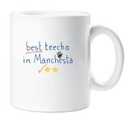 Best Teecha In Manchesta Mug Best Teacher in Manchester Mug Teacher Gift Present Thank You Teacher Christmas Novelty Hum