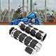 thumbnail image 2 of 2.5cm Motorcycle Handlebar Hand Grips w/Throttle Compatible Street Bike Dirt Bike Cruiser and Chopper (Sliver Flat Angle), 2 of 5