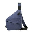 thumbnail image 1 of Bolso Bandolera Para Hombre, Bolso Utilitario Resistente Al Agua Para Viaje, Bolso De Hombro Informal, Color Azul Derecho, 1 of 8