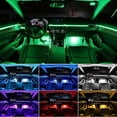 thumbnail image 2 of CHUANK New Car LED And Neon  9 In 1 Overall Car Interior Atmosphere Lights  Mobile APP Music Rhythm Control  Color Multi-color Change Atmosphere Lights Fiber Bar  Mounted Center Console A, 2 of 7
