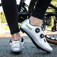 thumbnail image 4 of QJUHUNG High-Performance Men‘s Cycling Shoes - SPD Cleats Compatible  Anti-Slip  Durable for Outdoor Road Cycling Racing with Breathable Mesh Upper and Stiff Sole, 4 of 6