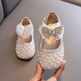 thumbnail image 3 of GYRATEDREAM 1-9T Kids Girl Dress Shoes Toddler Princess Sparkly Pearl Ballet ShoesLittle Big Girl Mary Jane Party Wedding School, 3 of 6