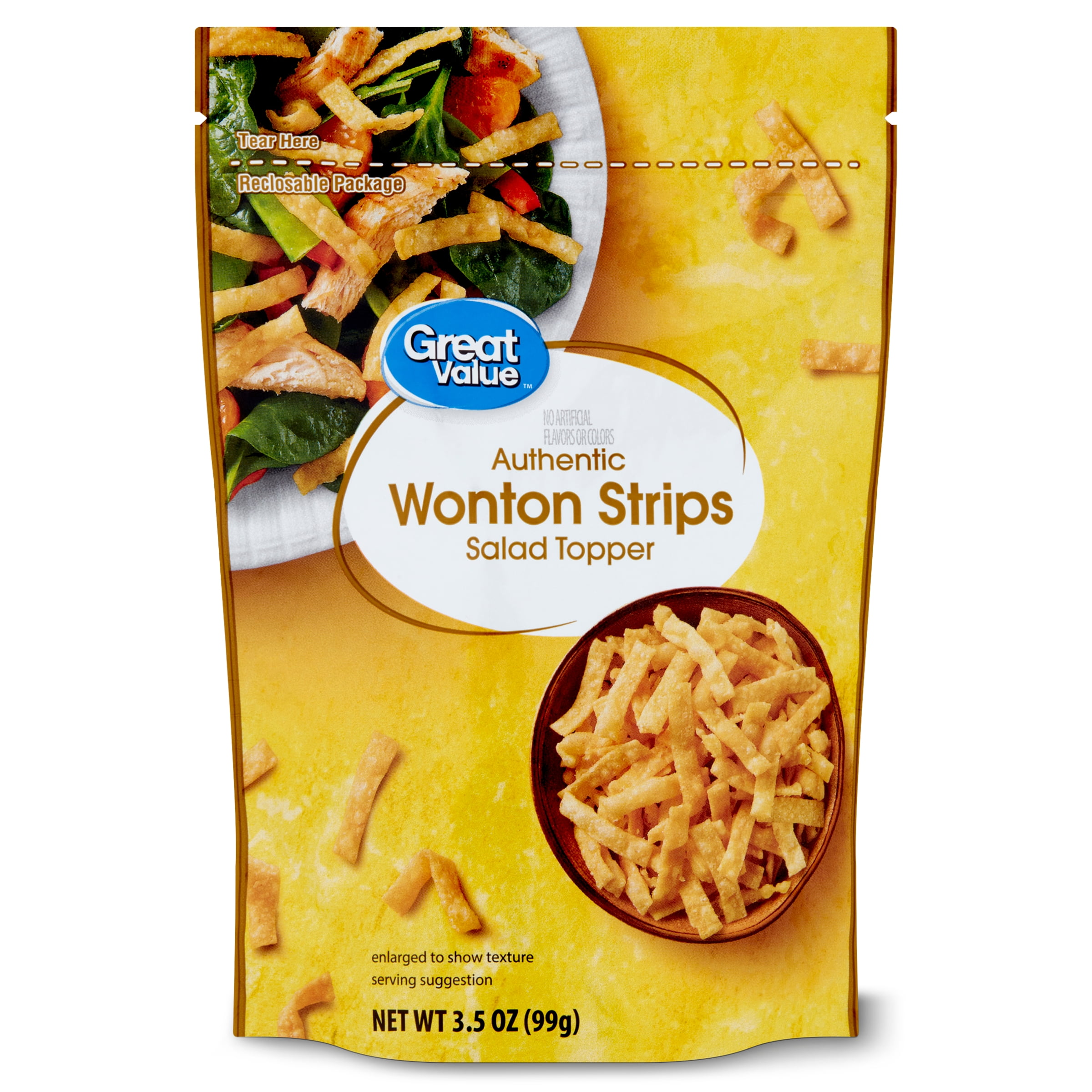 Great Value Wonton Strips Salad Topper, 3.5 oz