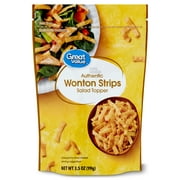 Great Value Wonton Strips Salad Topping, 3.5 oz Resealable Bag