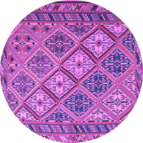 Ahgly Company Indoor Round Persian Purple Traditional Area Rugs, 8' Round