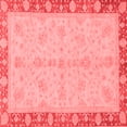 thumbnail image 1 of Ahgly Company Indoor Square Abstract Red Modern Area Rugs, 7' Square, 1 of 4