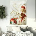 thumbnail image 3 of Christmas Tapestry, Snowman with Hat and Festive Elements Colorful Jolly Holiday Theme Illustration, Wall Hanging for Bedroom Living Room Dorm Decor, 40W X 60L Inches, Multicolor, by Ambesonne, 3 of 5