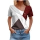 thumbnail image 1 of Tops de Algodón para Mujeres Cuello en V Casual de Manga Corta, Imitación Algodón Primavera Y Blusa de Verano, 1 of 5