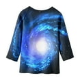 thumbnail image 4 of Mardi Gras Shirts Kids Boys Girls 3/4 Sleeve T-Shirt Casual Crewneck Funny Graphic Print Tees Tops Carnival Party Shirt Summer Clothes M10 Blue 12-13 Years, 4 of 4