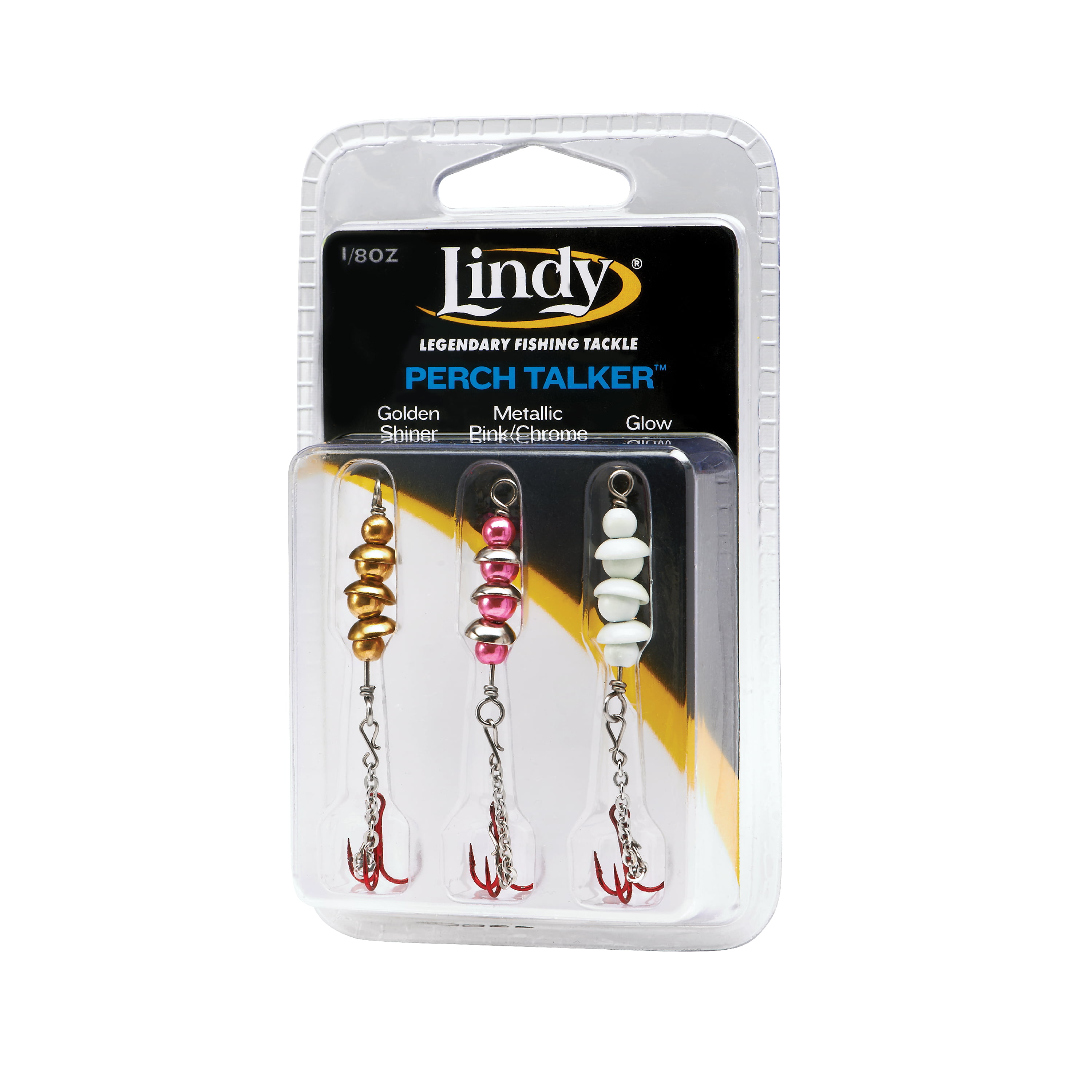 Lindy 3 Pack Perch Talker Ice Fishing Lure Kit 1/8 oz.