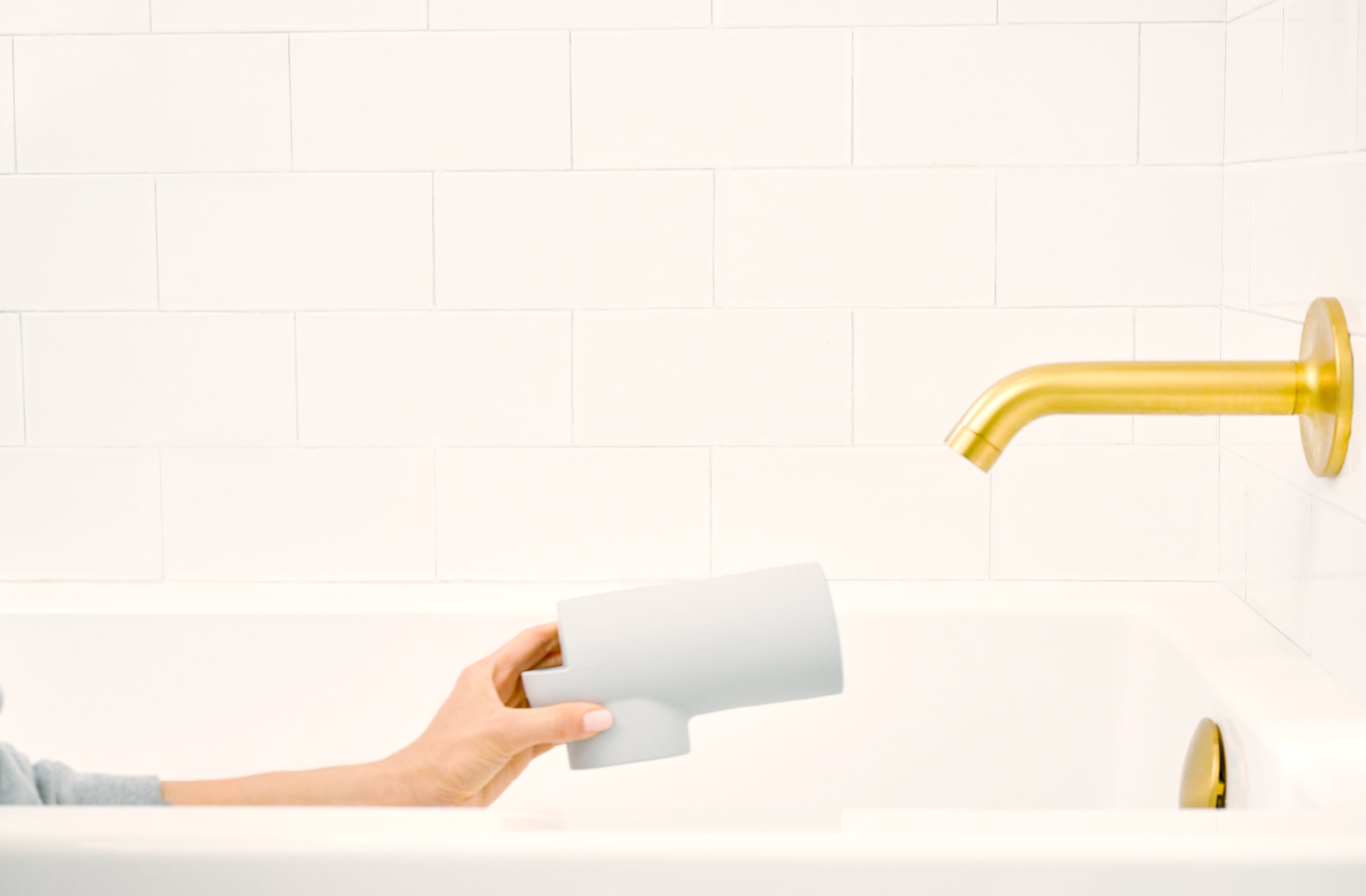 Munchkin® Soft Spot™ Silicone Spout Guard with Built-in Bubble Bath Dispenser, Gray, Unisex