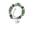 thumbnail image 2 of Silvertone All Star - Soccer ball Green Christmas Bead Bracelet, 2 of 4