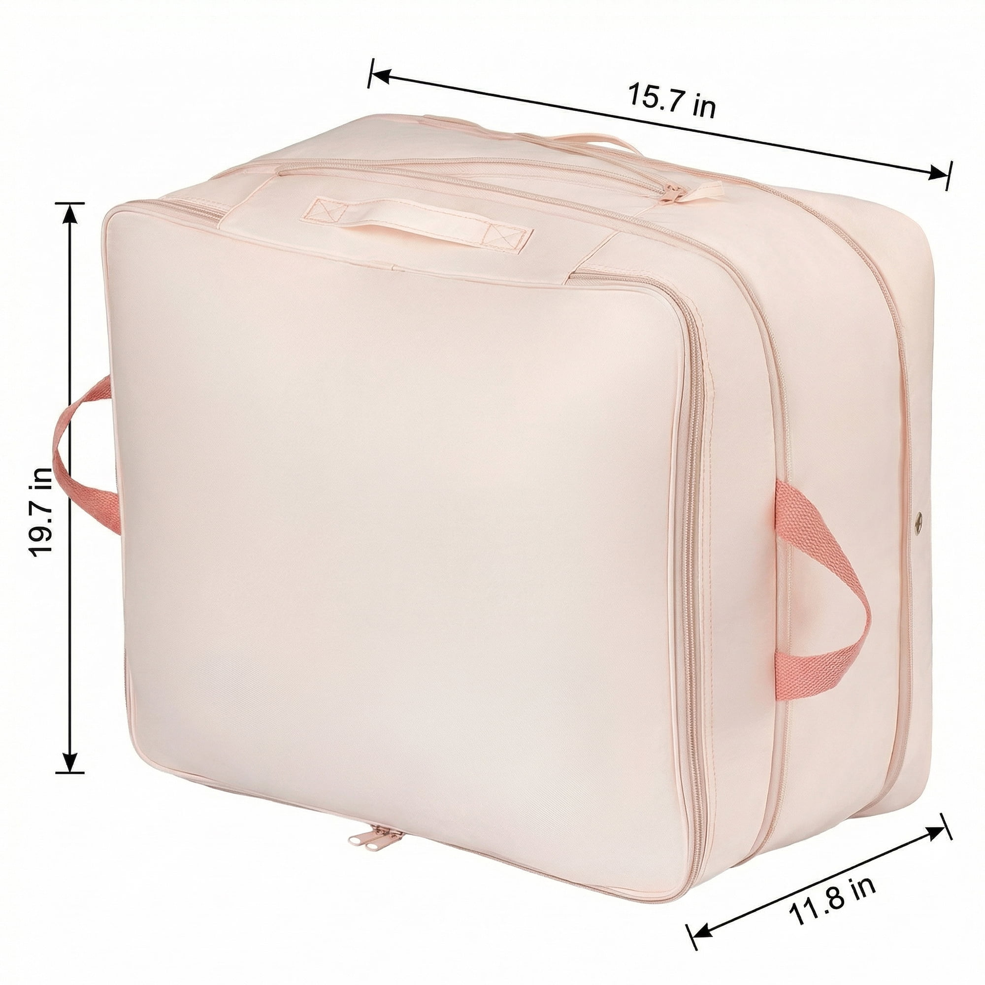 Unique Bargains Clothes Storage Bags for Organizing Bedroom Light Pink 19.7"x15.7"x11.8"