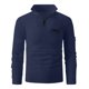 thumbnail image 4 of pstuiky mangas largas para hombre, Top a cuadros de cuello alto y manga larga con media cremallera de color liso para hombre Tops de talla grande para hombre m, 4 of 8