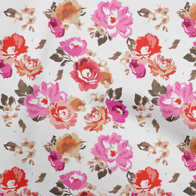 oneOone Cotton Flex Pink Fabric Floral Craft Projects Decor Fabric Printed By The Yard 40 Inch Wide-R0