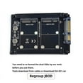 thumbnail image 6 of FVH Dual MSATA Mini-SATA SSD Card JBOD Raid0 Span Bridge to 2.5inch SATA Combo HDD Disk Drive Enclosure, 6 of 14