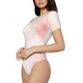 thumbnail image 2 of Daiia Pink Marble Women'S Crew Neck Short Sleeve Slim Fit T Shirts Tops Basic Bodysuit Leotard Clothing-Xx-Large, 2 of 9