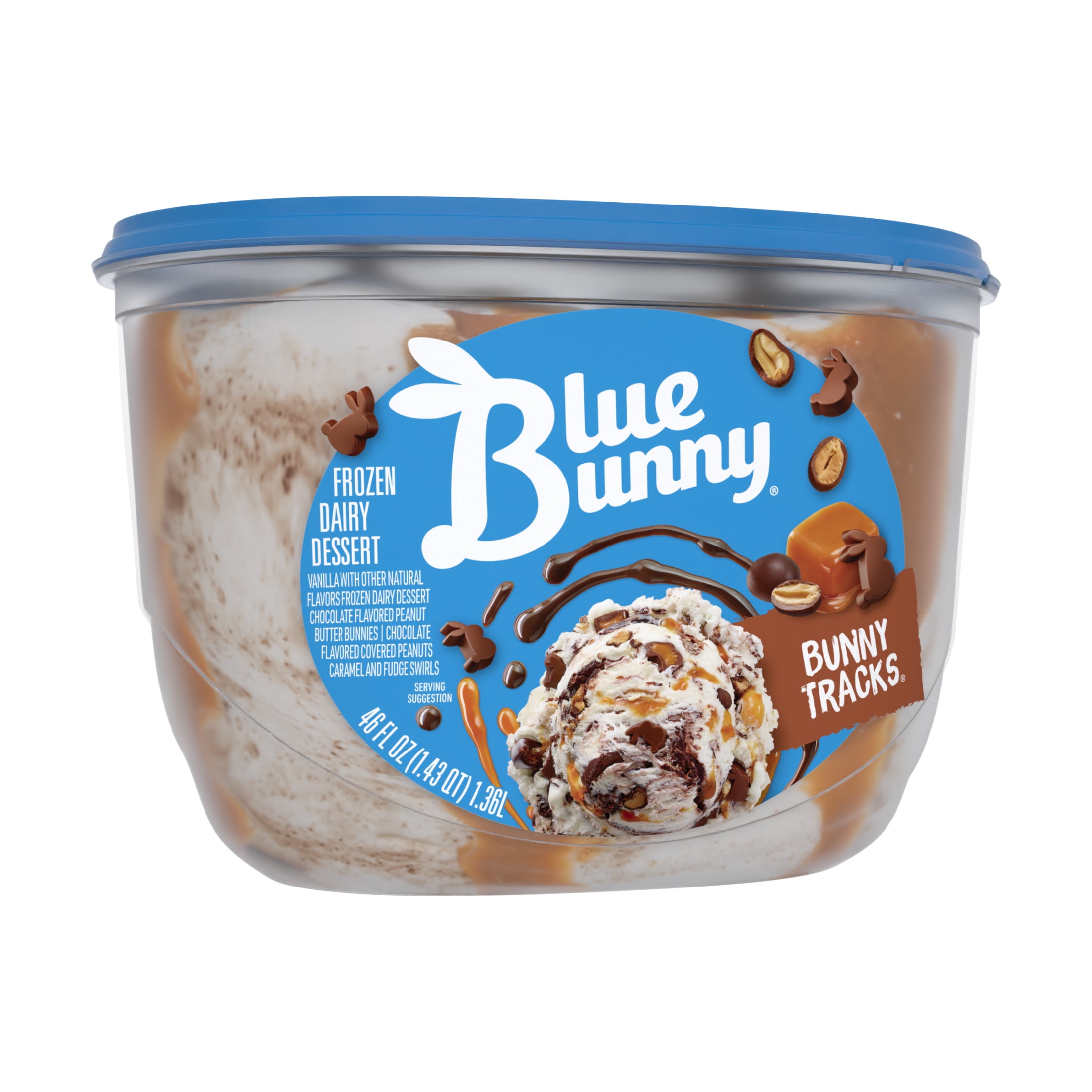 Blue Bunny Bunny Tracks Frozen Dessert, 46 fl oz for Breakroom
