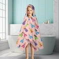 thumbnail image 6 of Colorful Princess Pattern Hooded Bath Towel，50"x30" for Ages 3 To 12 Kids, Quick Dry Lightweight Soft Microfiber Hood Beach Towel Cover Up for Kids, 6 of 7