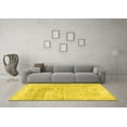 thumbnail image 3 of Ahgly Company Indoor Round Abstract Yellow Contemporary Area Rugs, 8' Round, 3 of 4