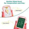 thumbnail image 3 of Ealing Easel for Kids,Rotatable Double Sided Adjustable Art Easel with Painting Accessories for Toddlers Girls,Pink, 3 of 9