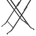 thumbnail image 6 of DecMode 21" x 25" Brass Metal Accent Table with Black Marble Tray Top and Metal Folding Legs, 1-Piece, 6 of 12