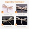 thumbnail image 5 of KAKOWELY Rhinestone Dragonfly Brooch Pin Crystal Insect Lapel Pin Decorative Dragonfly Lapel Pin,2.2X"X1.57"X0.2", 5 of 5