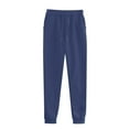 thumbnail image 5 of CIENVNSTG Unisex Hoodies Tracksuit Solid Color Drawstring Sweatsuit Sweatshirt and Sweatpant for Women Men 2 Piece Sets Pullover Sweater Navy XL, 5 of 7