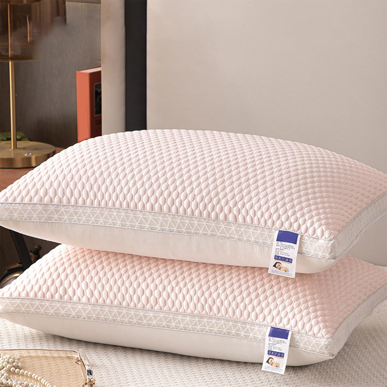 100Fens Firm Pillow Shredded Memory Foam(Adjustable Loft), Cooling Breathable for Sleeping  (图4) 100Fens Firm Pillow Shredded Memory Foam(Adjustable Loft), Cooling Breathable for Sleeping  (图4)