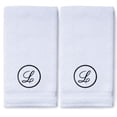 thumbnail image 3 of Monogrammed Hand Towels for Bathroom Kitchen Makeup | Personalized Gift for Wedding-Bridal | Custom Luxury Turkish Towel | Spa Collection, Oversized, 16 X 30 Inch, Set of 2, 3 of 3