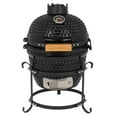 thumbnail image 2 of SalonMore 13in Round Ceramic Charcoal Grill Black, 2 of 17