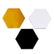 thumbnail image 5 of Etiqueta engomada hexagonal de la pared del espejo 3D DIY Clear Smooth Superficion Efecto reflectante Autoadhesivo Alto Viscosidad Vinilo de pared Silver 24 paquetes Inevent HA047852-03B, 5 of 7