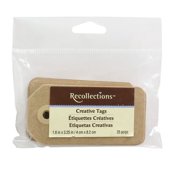 Recollections Kraft Creative Tags, 12 Packs: 25 ct. (300 total)