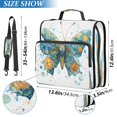 thumbnail image 3 of Water-Resistant 3-Ring Binder Organizer with Multiple Pockets Zipper Binder Bag for Office Intricately Butterfly, 3 of 8