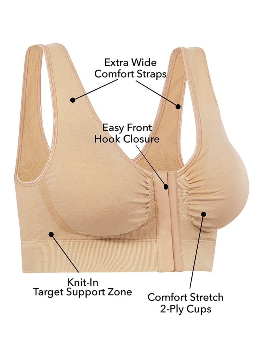front zip miracle bamboo bra