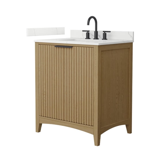 Wyndham Collection WCF919130SNBGTUS3MXX Palmilla 30" Free Standing Single Basin Vanity Set