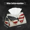thumbnail image 4 of Kdxio American Flag Butterfly Wall Print Tissue Box Cover,Modern PU Leather Rectangular Tissue Box Holder for Bathroom Living Room Bedroom Office Desk Car Home, 4 of 6