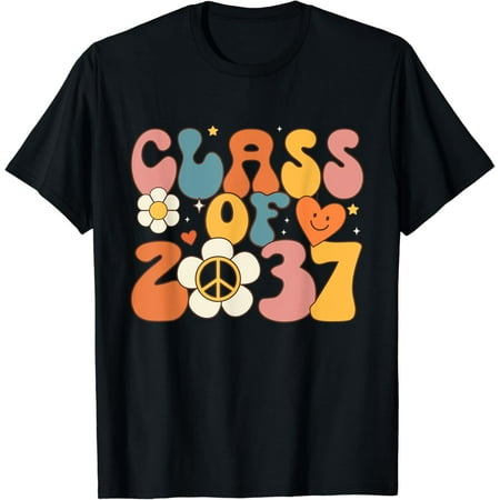 

Class of 2037 hippie peace grow me kindergarten to graduate T-Shirt