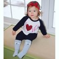 thumbnail image 6 of Odeerbi Baby Girls Boys Clothes Baby Outfits Shirts Sets Infant Letter Print Valentine Tops Chaparajos Pants Set, 6 of 9