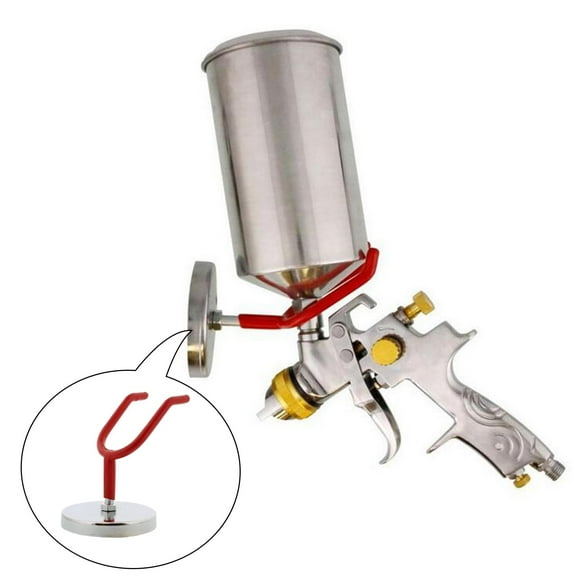 HVLP Gravity Feed Paint Spray Holder Stand Wall Mount Hook Booth Cup /