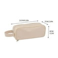 thumbnail image 3 of Savings Big Capacity Canvas Pencil Case,Double Layer Stationery Pouch with Compartments,Pencil Box Holder Organizer,Stationery Storage Bags,Office Supplies, 3 of 6
