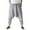 Grey, variant on OSOLU Solid Color Men Casual Summer Loose Drawstring Mid-Waist Yoga Pants With Pockets Trousers Daily Relaxed Fit Breathable Bottoms