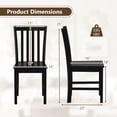 thumbnail image 4 of Giantex Wooden Dining Chairs Set of 2, Dinette Furniture Set w/Slatted Tilted Backrest, Kitchen Chairs , Black, 4 of 8