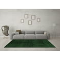 thumbnail image 3 of Ahgly Company Indoor Square Abstract Emerald Green Modern Area Rugs, 7' Square, 3 of 4