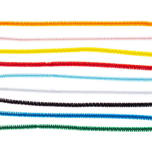 John Bead 100pcs 4mm x 6in Assorted Multicolors Chenille Pipe Cleaners Stem for DIY Art Crafts Making School Projects Party Favors